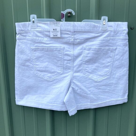 Women’s Denim Rolled Cuff Comfy Shorts 2-Pack Size XXL - Picture 3 of 8